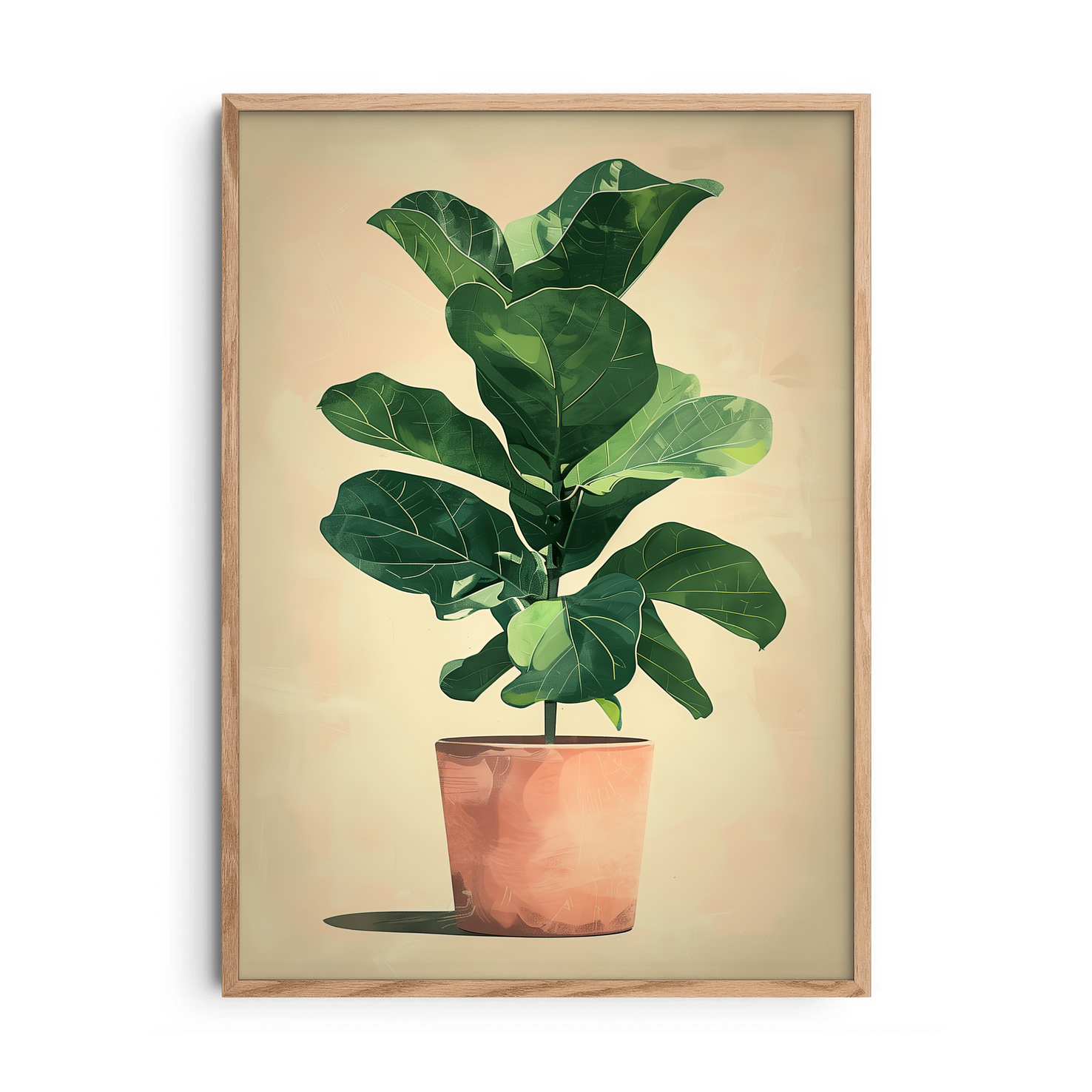 Fiddle Leaf Fig Plant — Premium Framed Wall Art by Art Edges
