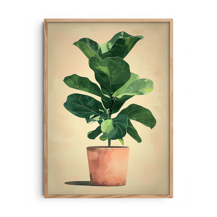 Fiddle Leaf Fig Plant — Premium Framed Wall Art by Art Edges