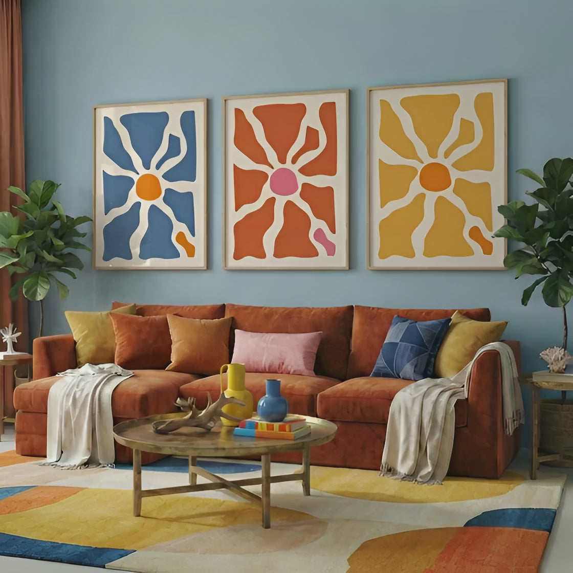 Matisse Style Flower Market & Sunburst